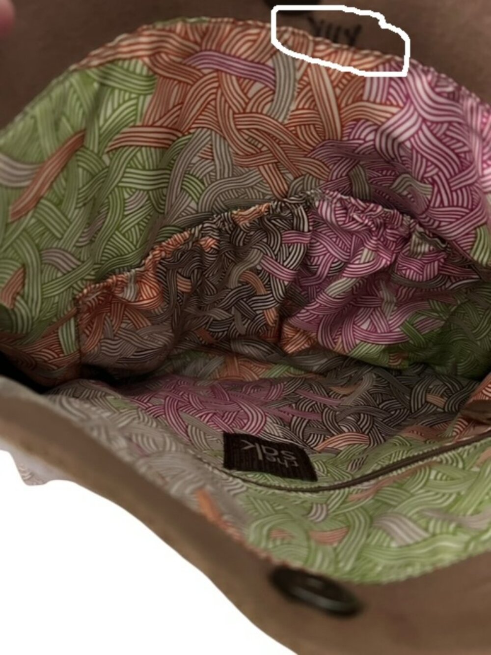 The Sak Brown Leather Floral Embossed Hobo Shoulder Bag Purse Single Strap READ - Picture 8 of 10